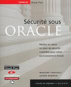 Couverture du livre « Securite Sous Oracle » de Aaron Newman aux éditions Campuspress