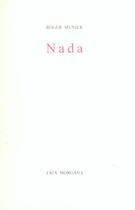 Couverture du livre « Nada » de Munier/Chandon aux éditions Fata Morgana