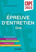 Couverture du livre « Concours professeur des ecoles - epreuve d'entretien - oral / admission crpe 2023 - eps - developpem » de Balay/Bonnal/Durand aux éditions Dunod