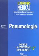 Couverture du livre « Pneumologie » de Etienne Pigne aux éditions Concours Medical