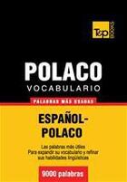 Couverture du livre « Vocabulario español-polaco - 9000 palabras más usadas » de Andrey Taranov aux éditions T&p Books