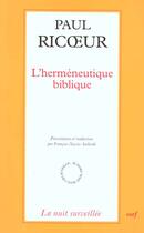Couverture du livre « L'herméneutique biblique » de Paul Ricoeur aux éditions Cerf