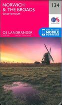 Couverture du livre « Norwich & the broards » de  aux éditions Ordnance Survey