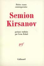 Couverture du livre « Poemes » de Kirsanov Semion aux éditions Gallimard