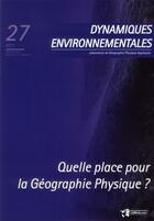 Couverture du livre « Quelle place pour la geographie physique » de  aux éditions Pu De Bordeaux