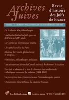 Couverture du livre « REVUE ARCHIVES JUIVES : Archives Juives n°44/1 » de  aux éditions Belles Lettres