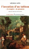 Couverture du livre « L'invention d'un tableau ; «le tempête» de giorgione » de Settis S aux éditions Minuit