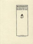 Couverture du livre « Les dimanches d'un bourgeois de Paris » de Guy de Maupassant aux éditions Manucius