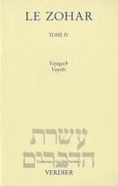 Couverture du livre « Le zohar genèse t.4 » de Anonyme aux éditions Verdier