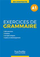 Couverture du livre « En contexte - exercices de grammaire a1 + audio mp3 + corriges » de Akyuz/Gliemann aux éditions Hachette Fle