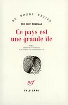 Couverture du livre « Ce Pays Est Une Grande Ile » de Sundman P O aux éditions Gallimard
