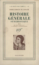 Couverture du livre « Hist Gener Synchro T.2 » de Dumoulin D aux éditions Gallimard