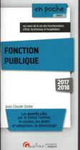 Couverture du livre « Fonction publique (édition 2017/2018) » de Jean-Claude Zarka aux éditions Gualino