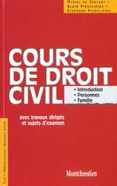 Couverture du livre « Cours droit civil 1 vol1 personne » de Juglart/Piedelievre aux éditions Lgdj