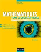 Couverture du livre « Mathématiques ; tout le cours en fiches ; licence, capes, prépas (2e édition) » de Claire David aux éditions Dunod