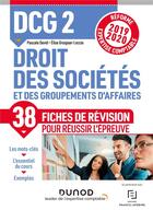 Couverture du livre « DCG 2 ; droit des sociétés et des groupements d'affaires ; 37 fiches de révision pour réussir l'épreuve (édition 2019/2020) » de Elise Grosjean-Leccia aux éditions Dunod