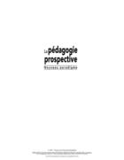 Couverture du livre « La pédagogie prospective ; nouveau paradigme » de Maurice Boivin aux éditions Presses De L'universite Du Quebec