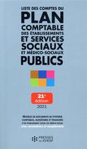 Couverture du livre « Liste des comptes du plan comptable des ESMS publics (21e édition) » de Jean-Marc Le Roux aux éditions Ehesp