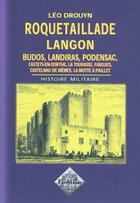 Couverture du livre « Roquetaillade, langon, budos, landiras, podensac ; histoire militaire » de Leo Drouyn aux éditions Editions Des Regionalismes