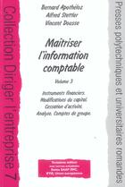 Couverture du livre « Maitriser l'informatique comptable vol.3 » de Apotheloz B. aux éditions Ppur