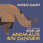 Couverture du livre « Mon premier pop-up des animaux en danger » de Owen Davey aux éditions Gallimard-jeunesse