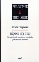 Couverture du livre « Leçons sur Dieu » de Erich Przywara aux éditions Cerf