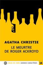 Couverture du livre « Le meurtre de Roger Ackroyd » de Agatha Christie aux éditions Voir De Pres