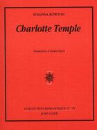 Couverture du livre « Charlotte Temple » de Susanna Rowson aux éditions Corti