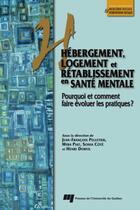 Couverture du livre « Hébergement, logement et rétablissement en sante mentale » de  aux éditions Pu De Quebec