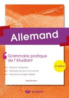 Couverture du livre « Allemand ; grammaire pratique de l'étudiant (4e édition) » de Henri Bouillon aux éditions De Boeck Superieur