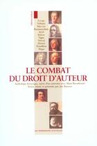 Couverture du livre « Le combat du droit d'auteur » de Jan Baetens aux éditions Impressions Nouvelles