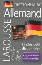 Couverture du livre « Dictionnaire Larousse micro allemand ; français-allemand / français-allemand » de  aux éditions Larousse