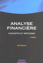 Couverture du livre « Analyse Financiere ; Concepts Et Methodes » de Alain Marion aux éditions Dunod