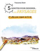 Couverture du livre « 5 minutes pour dessiner... : les paysages ; 54 idées pour croquer sur le vif » de Virginia Hein aux éditions Eyrolles