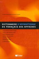 Couverture du livre « Dafa - dictionnaire d'apprentissage du francais des affaires - livre - d a f a » de Binon/Verlinde aux éditions Didier