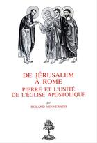 Couverture du livre « De jerusalem a rome » de Roland Minnerath aux éditions Beauchesne