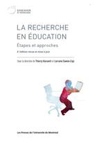 Couverture du livre « Recherche en education, 4e ed. (la) - etapes et approches (4e édition) » de Collectif/Karsenti aux éditions Pu De Montreal