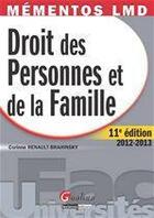 Couverture du livre « Droit des personnes et de la famille (11e édition) » de Corinne Renault-Brahinsky aux éditions Gualino Editeur