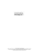 Couverture du livre « Le plein emploi ; pourquoi ? » de Diane Bellemare aux éditions Pu De Quebec