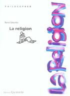 Couverture du livre « La Religion » de Rene Sitterlin aux éditions Quintette