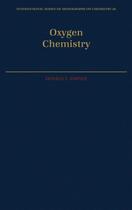 Couverture du livre « Oxygen Chemistry » de Sawyer Donald T aux éditions Oxford University Press Usa