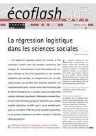 Couverture du livre « Ecoflash n 307 avril 2016 la regression logistique dans les sciences sociales » de Vignolles Benjamin aux éditions Reseau Canope