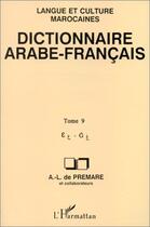 Couverture du livre « Dictionnaire arabe-francais » de Premare A.L. De aux éditions L'harmattan