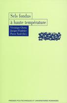 Couverture du livre « Sels fondus à haute température » de Ghetta/Fouletie aux éditions Ppur