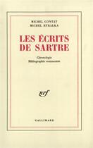 Couverture du livre « Les Écrits de Sartre : Chronologie et bibliographie commentée » de Michel Contat et Michel Rybalka aux éditions Gallimard