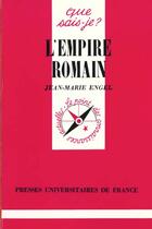 Couverture du livre « Empire romain (l') » de Engel J.M. aux éditions Que Sais-je ?