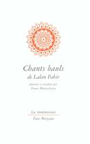 Couverture du livre « Chants bauls » de Fakir Lalan aux éditions Fata Morgana