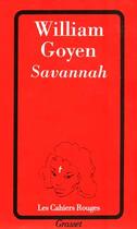 Couverture du livre « Savannah » de Goyen-W aux éditions Grasset Et Fasquelle