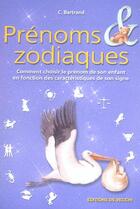 Couverture du livre « Prenoms et signes du zodiaque » de Bertrand aux éditions De Vecchi