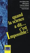 Couverture du livre « Quand la science a dit... c'est impossible ! » de Nayla Farouki aux éditions Le Pommier